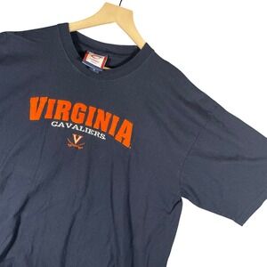University of Virginia Cavaliers Mens T Shirt XL Blue Orange NCAA Graphic Tee‎